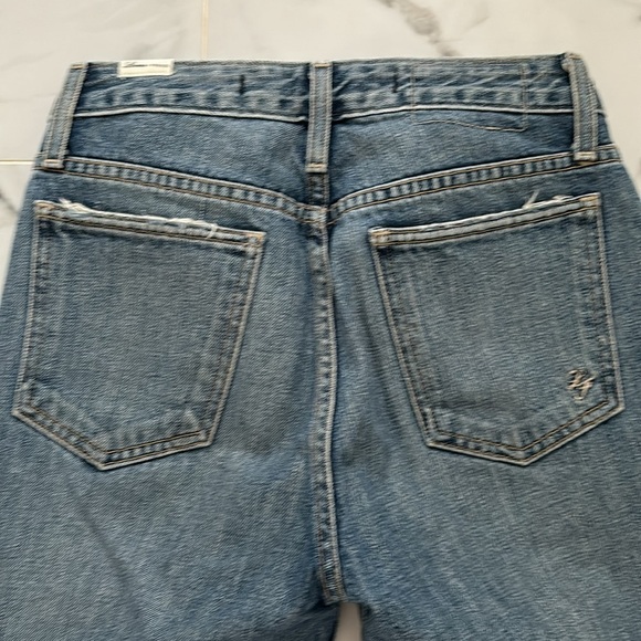 New Lovers + Friends Logan Ainsley denim jeans high rise tapered leg size 24 - Picture 11 of 13